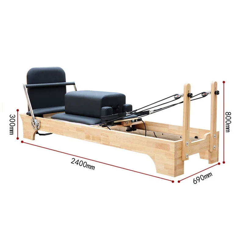 Pilates Reformers Bed Wood Yoga Training Equipment Mutli Function Station, Black/white
Pilates Reformers Bed Wood Yoga Training Equipment Mutli Function Station, Black/white