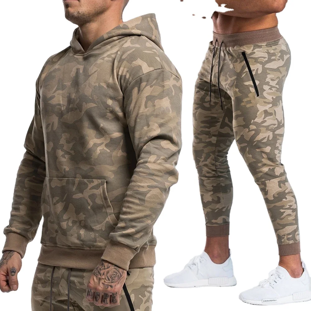 High Quality Unisex Camouflage Two Piece Gym Men Sportswear Set 
High Quality Unisex Camouflage Two Piece Gym Men Sportswear Set
