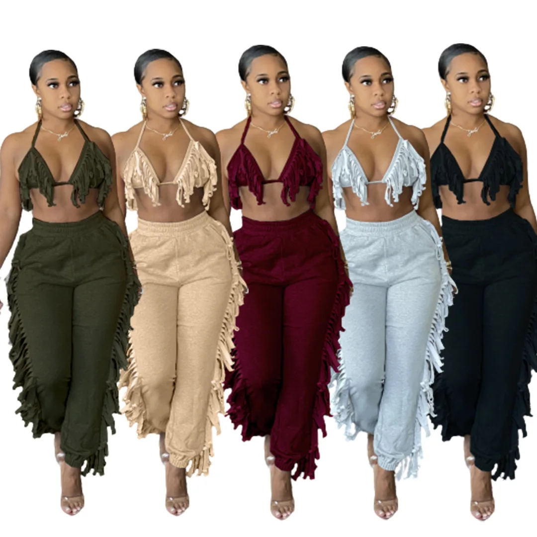 LD9177 Good quality ruffles halter women suits two pieces backless crop top 2 piece set women lace up plus size woman outfits
LD9177 Good quality ruffles halter women suits two pieces backless crop top 2 piece set women lace up plus size woman outfits