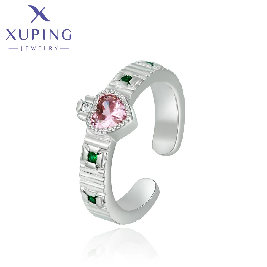 R-541 XUPING Jewelry Stylish simple elegant design diamond-encrusted ring in the shape of a heart for ladies
R-541 XUPING Jewelry Stylish simple elegant design diamond-encrusted ring in the shape of a heart for ladies