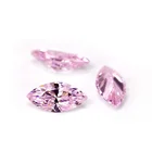 WuZhou Artificial Loose Gemstone Light Pink Marquise Cut Cubic Zirconia Stone For Jewelry