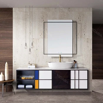 modern industrial style bathroom vanity cabinet sets with bathroom led mirror
modern industrial style bathroom vanity cabinet sets with bathroom led mirror
