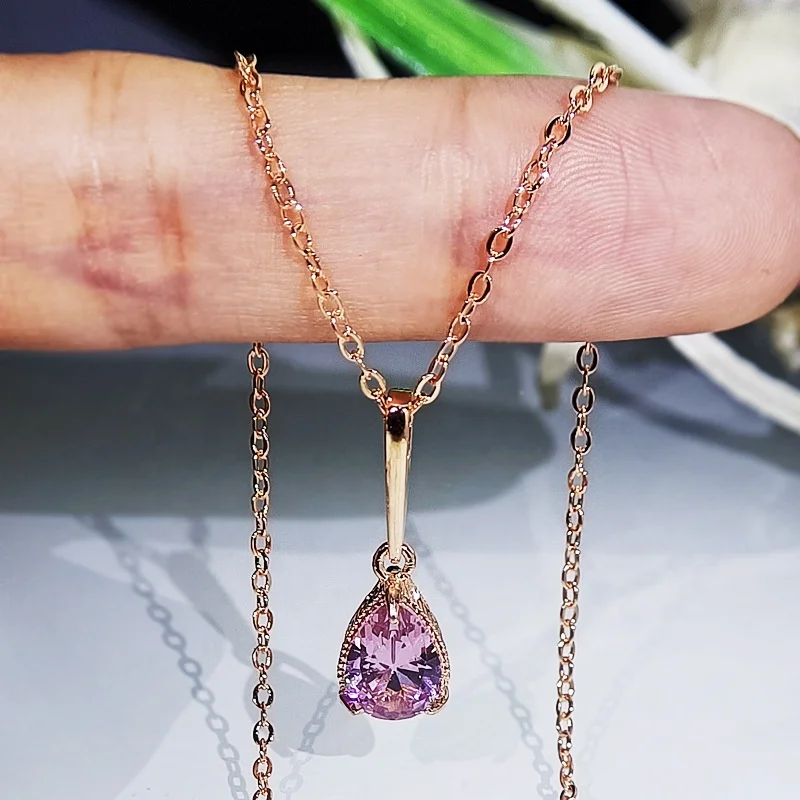 Luxury Premium Colorful Zircon Water Droplet Pear-Shaped Rose Gold Earrings Necklace Women's Wedding Engagement jewelry set, Picture shows
Luxury Premium Colorful Zircon Water Droplet Pear-Shaped Rose Gold Earrings Necklace Women's Wedding Engagement jewelry set, Picture shows