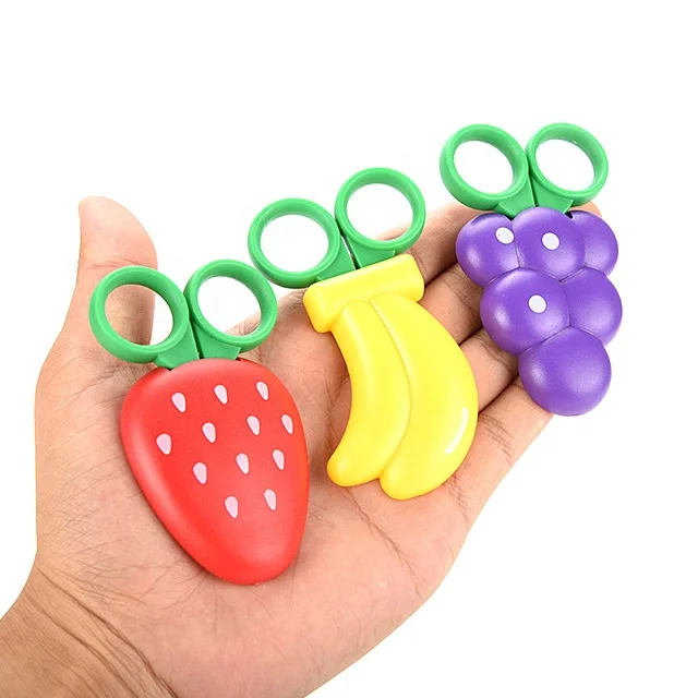 Portable Snap Head Children Shear Multi-fonction Handwork Children Scissors With Fruit Sheath