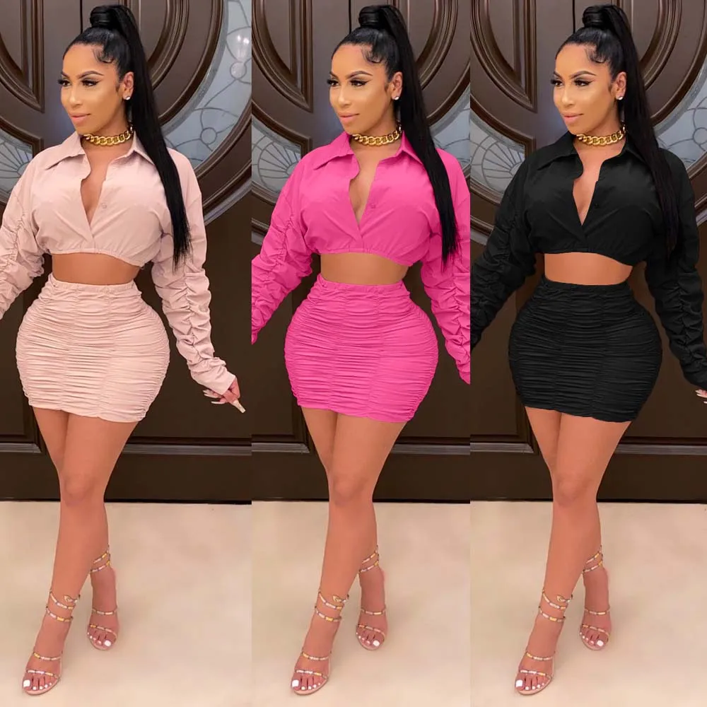 fall crop top and skirt 2 piece set bodycon dress women clothing 2020, Black, rose, kahaki
fall crop top and skirt 2 piece set bodycon dress women clothing 2020, Black, rose, kahaki