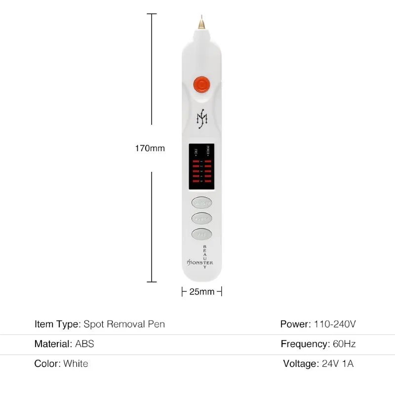 Wholesale Face Beauty Mole Removal Pen High Quality Electric Dot Mole Pen, White golden silver black
Wholesale Face Beauty Mole Removal Pen High Quality Electric Dot Mole Pen, White golden silver black