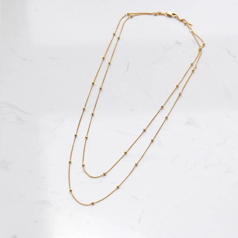 Thin Satellite Chain Choker Dainty Beaded Chain Layered Necklace Dainty 18k Gold Plated Stainless Steel Link Chain Necklaces
Thin Satellite Chain Choker Dainty Beaded Chain Layered Necklace Dainty 18k Gold Plated Stainless Steel Link Chain Necklaces