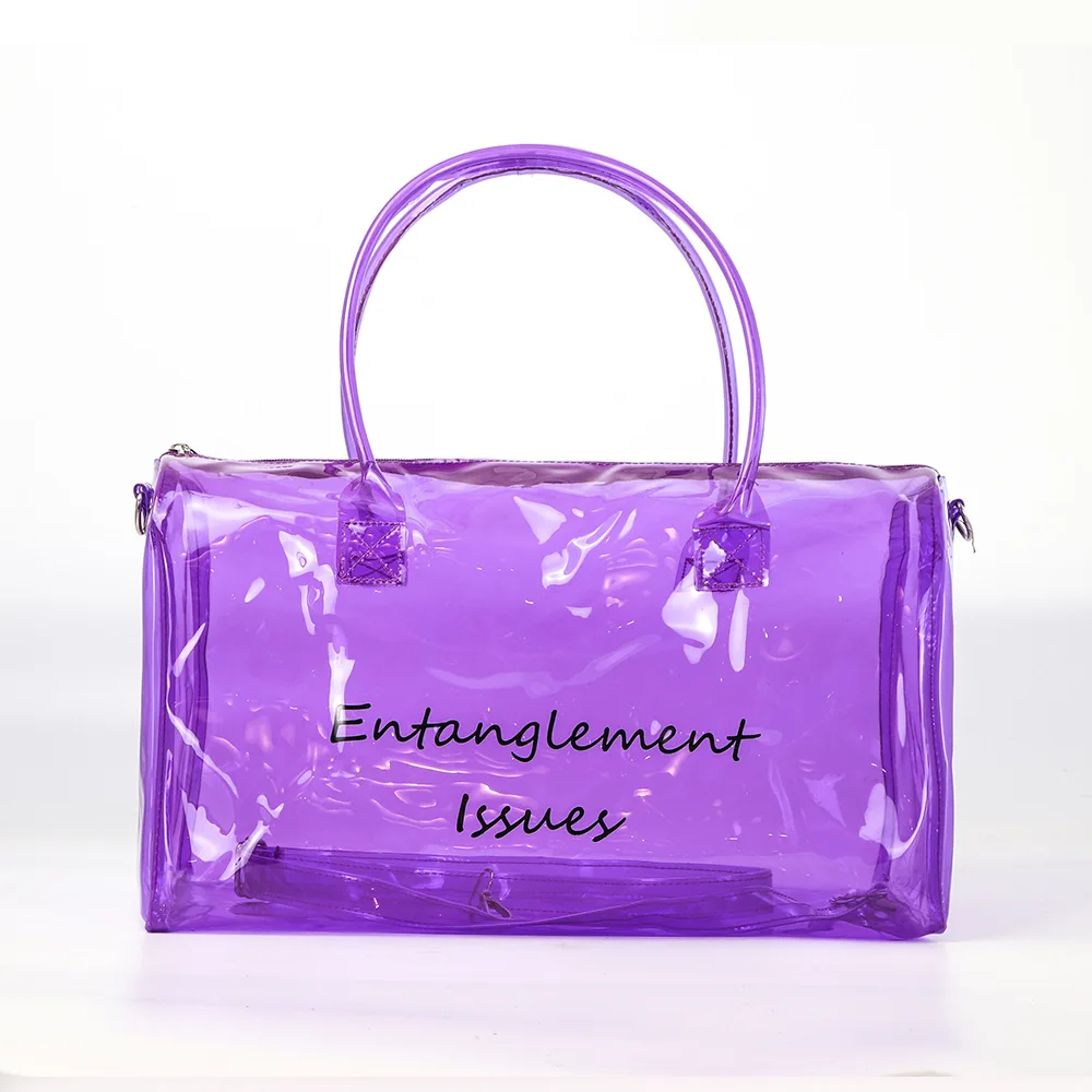 Hot Sell PVC Waterproof Sport Travel Duffel Bag Gym Transparent Colorful with Custom Logo, Can custom 
Hot Sell PVC Waterproof Sport Travel Duffel Bag Gym Transparent Colorful with Custom Logo, Can custom
