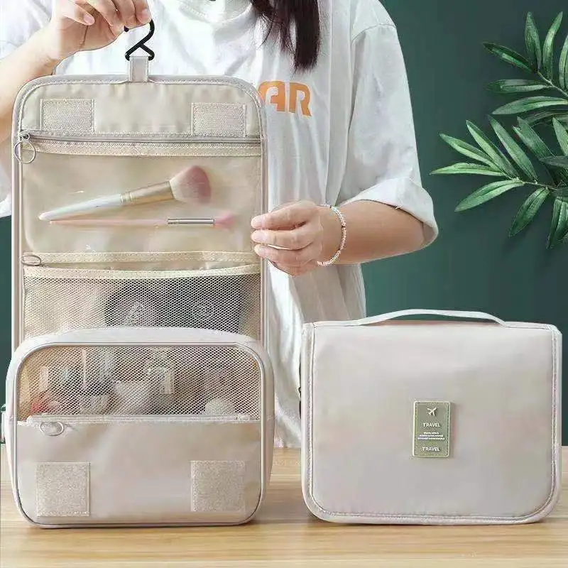 Hanging Roll-up Makeup Bag Toiletry Kit Travel Organizer Make up Cosmetics Bag for Women
Hanging Roll-up Makeup Bag Toiletry Kit Travel Organizer Make up Cosmetics Bag for Women