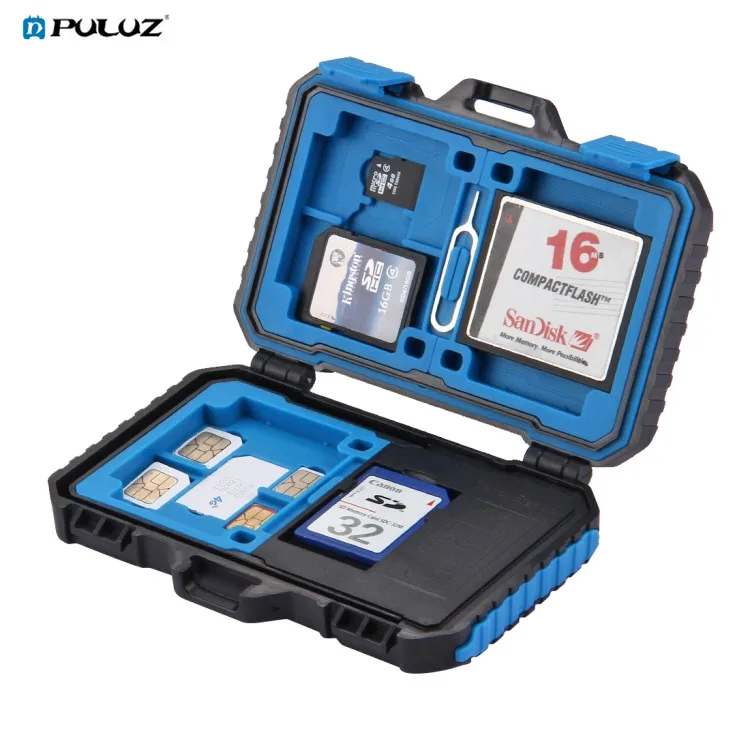 Manufacturer Original PULUZ Card Reader + 22 in 1 Memory Card Case for for 1Standard SIM, 2Micro-SIM, 2Nano-SIM, 3CF, 7S-D, 6TF
Manufacturer Original PULUZ Card Reader + 22 in 1 Memory Card Case for for 1Standard SIM, 2Micro-SIM, 2Nano-SIM, 3CF, 7S-D, 6TF