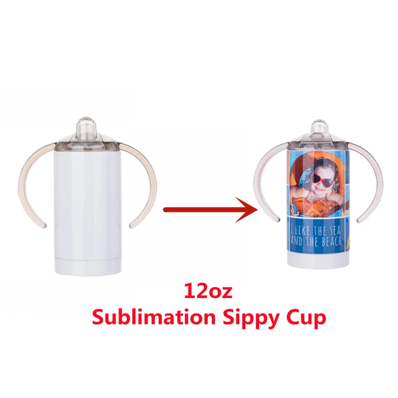 

Homefish OEM Tass Tazas Copo Fincan Tazas Mug Sippy Cups Sublimation Sippy Cups For Toddlers Kids Bottle, White/ customized color