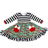 High quality new fashion girl Christmas dress with stripes and long sleeves for girls ready to ship baby girls twirl dress