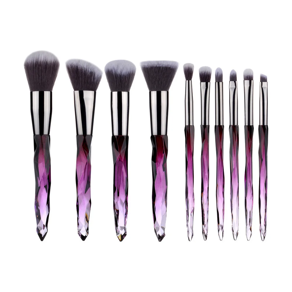 1-7-18 custom logo diamond crystal handle purple makeup brush set with logo, Multipal colours
1-7-18 custom logo diamond crystal handle purple makeup brush set with logo, Multipal colours