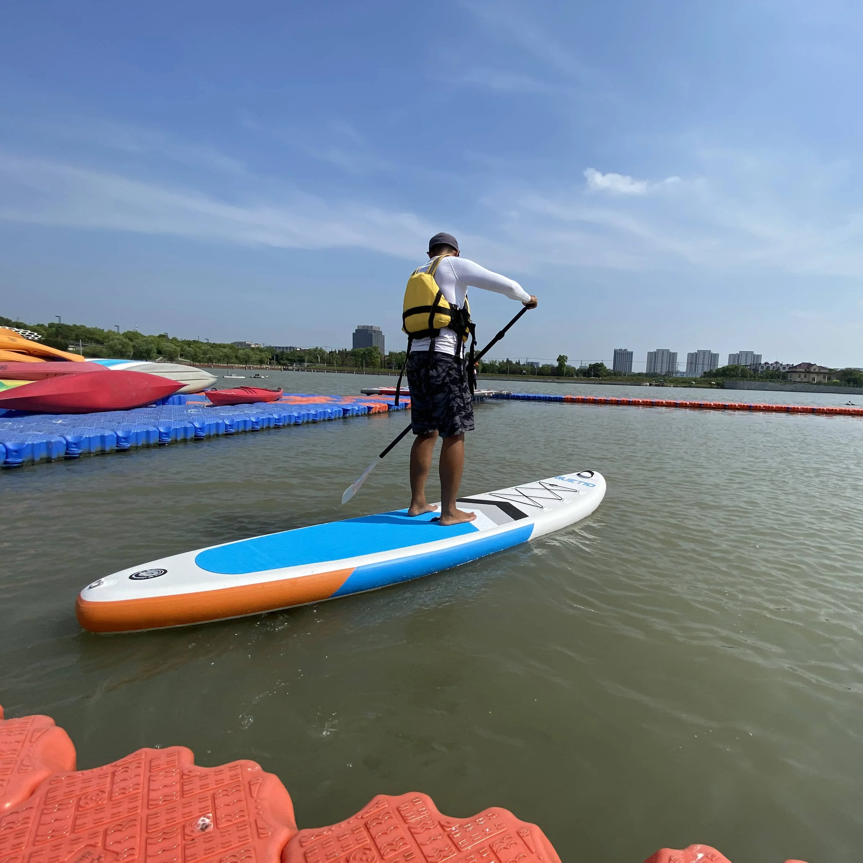 GUETIO Hot Sale Surf Racing Touring Inflatable Big SUP Board Inflatable Stand Up Paddle Board Stand-up Paddle Boards, Customized color
GUETIO Hot Sale Surf Racing Touring Inflatable Big SUP Board Inflatable Stand Up Paddle Board Stand-up Paddle Boards, Customized color