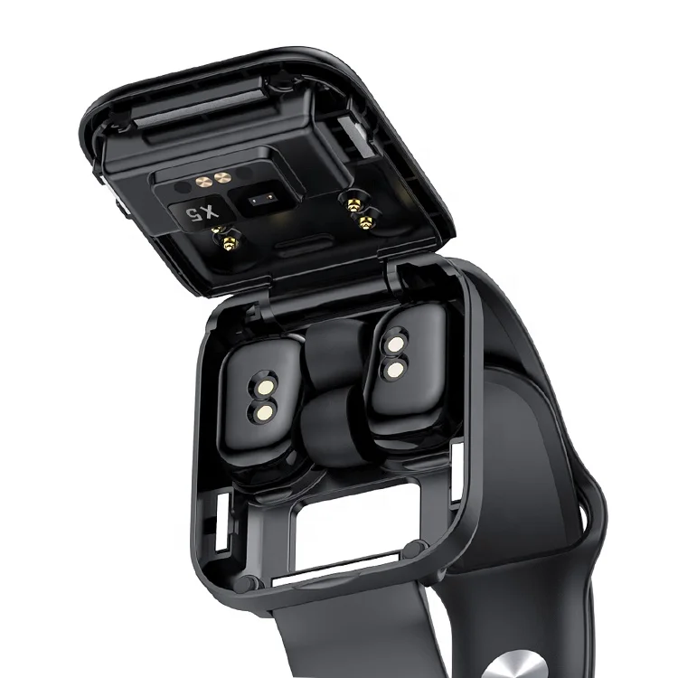 Newest Smart Watch Wireless Earphone Heart Rate Monitor Music Fitness Watch Full Touch Screen Smart Watch X5
Newest Smart Watch Wireless Earphone Heart Rate Monitor Music Fitness Watch Full Touch Screen Smart Watch X5
