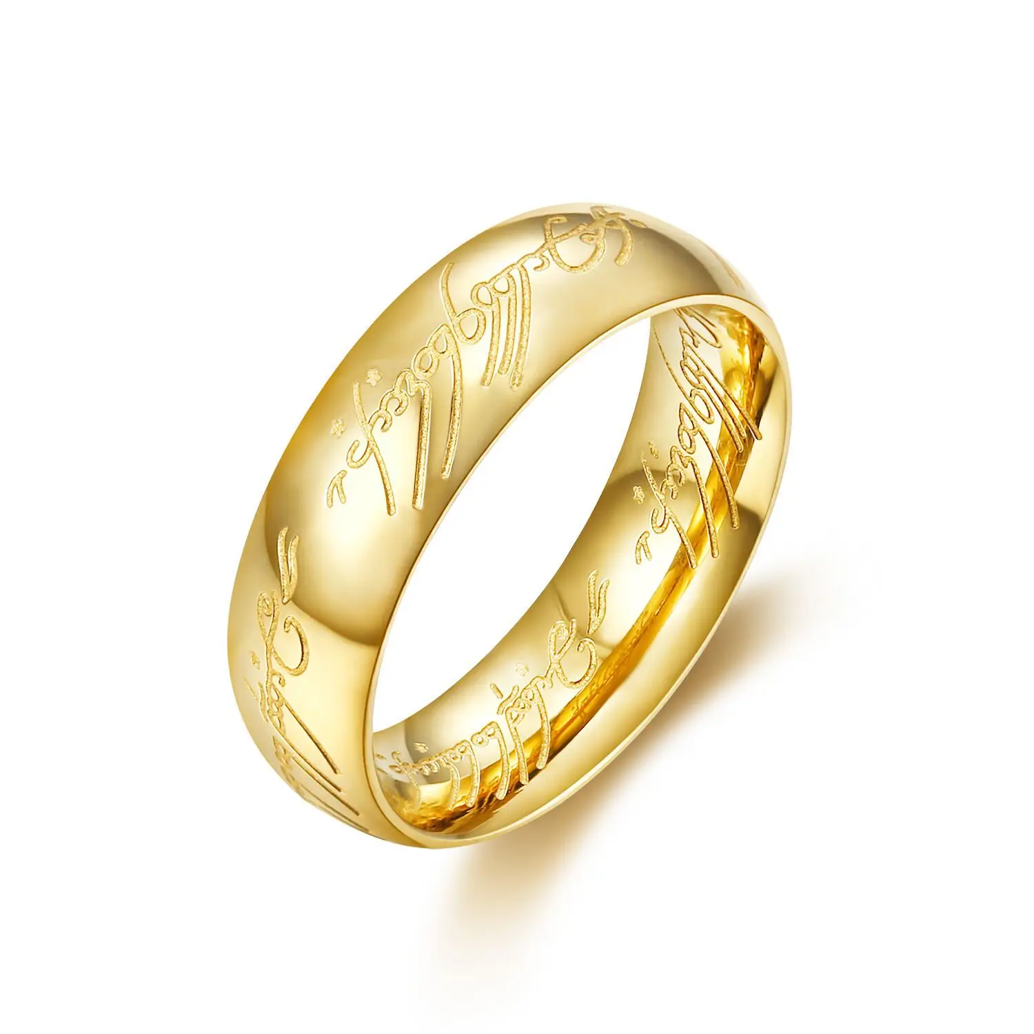European and American retro domineering supremMe lord of the rings titanium steel men's golden lord of the rings
European and American retro domineering supremMe lord of the rings titanium steel men's golden lord of the rings