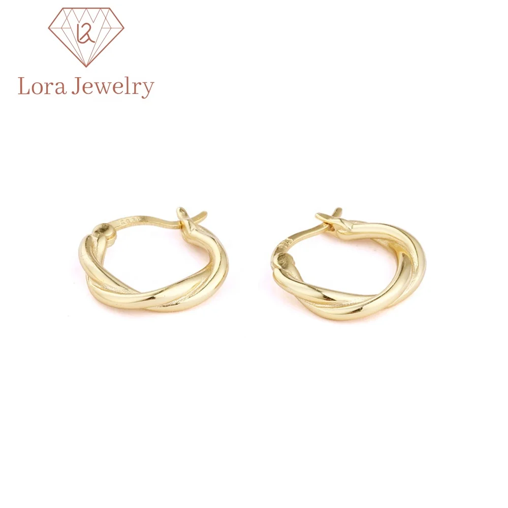 Fashion 925 Sterling Silver Jewelry Women Customized Golden Retro Circle Twist Earring
Fashion 925 Sterling Silver Jewelry Women Customized Golden Retro Circle Twist Earring