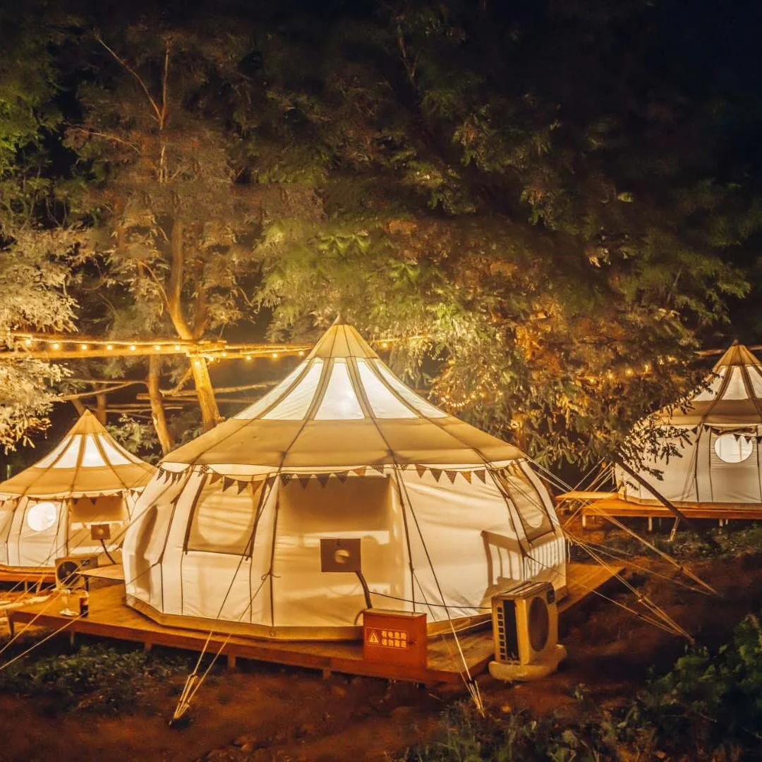 Tent factory hotel tent house for custom size safari with PVC skylight glamping lotus tent
Tent factory hotel tent house for custom size safari with PVC skylight glamping lotus tent