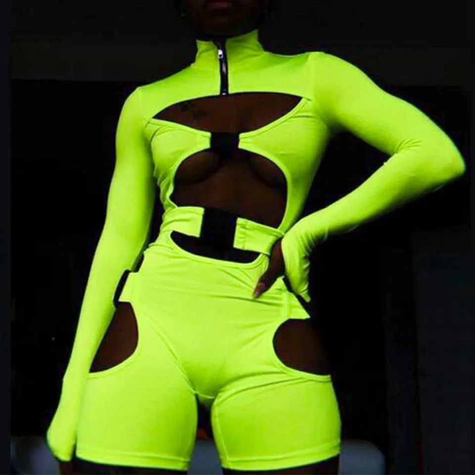 Wholesale Neon Green Clothing Bodysuit Casual Sexy Xs Cargo Cut Hollow Out Bodycon Long Sleeves One Piece Jumpsuit Women, Neon green/orange/black
Wholesale Neon Green Clothing Bodysuit Casual Sexy Xs Cargo Cut Hollow Out Bodycon Long Sleeves One Piece Jumpsuit Women, Neon green/orange/black