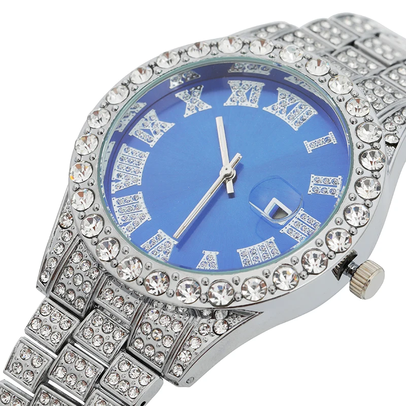 Iced Out Watch Men Luxury Brand Full Diamond Men Watches Quartz Waterproof Hip Hop Male Clock Gift For Men, As picture
Iced Out Watch Men Luxury Brand Full Diamond Men Watches Quartz Waterproof Hip Hop Male Clock Gift For Men, As picture