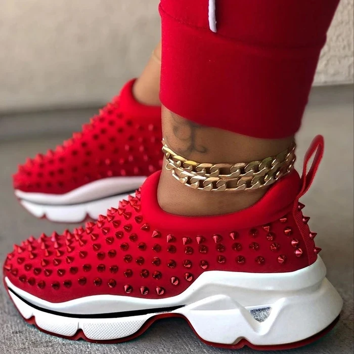 2020 Women Spring Fashion Rivet Punk Sneakers Thick Bottom Casual Platform Shoes, Black,pink ,army green,neon green,rose red
2020 Women Spring Fashion Rivet Punk Sneakers Thick Bottom Casual Platform Shoes, Black,pink ,army green,neon green,rose red