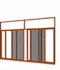 aluminium insect screen sliding mesh double glass aluminum grill design window price list