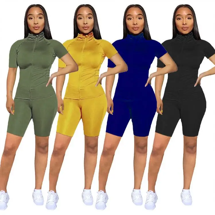 Short Sleeves 2 Piece Set Women Summer Jogging Two Piece Shorts for Women Biker Shorts Set
Short Sleeves 2 Piece Set Women Summer Jogging Two Piece Shorts for Women Biker Shorts Set