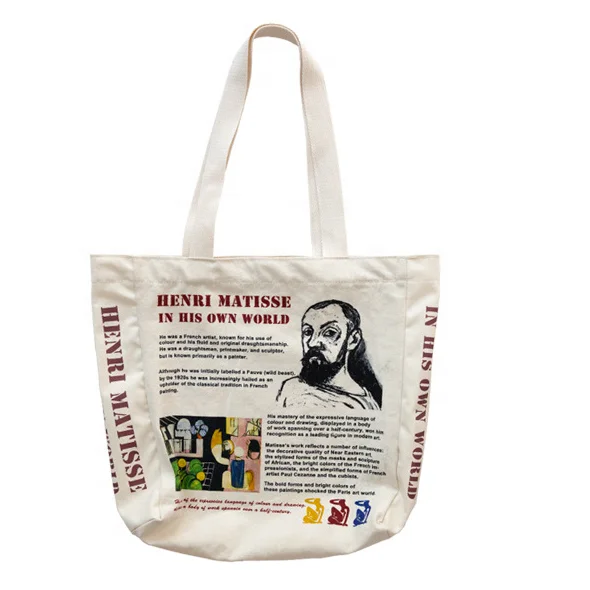 Bolsas De Tela Wholesale Matisse Printing Eco-friendly 10 OZ Cotton Canvas Tote Shopping Bag For Outdoor
Bolsas De Tela Wholesale Matisse Printing Eco-friendly 10 OZ Cotton Canvas Tote Shopping Bag For Outdoor