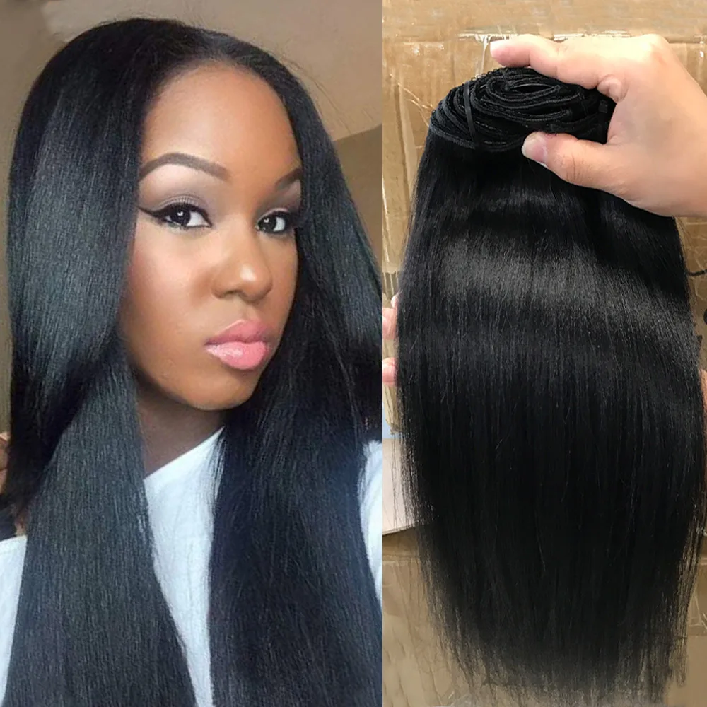 Yaki straight hair extensions clip in set,hair extension clip in 100% remy hair long, human hair extensions clip ins
Yaki straight hair extensions clip in set,hair extension clip in 100% remy hair long, human hair extensions clip ins