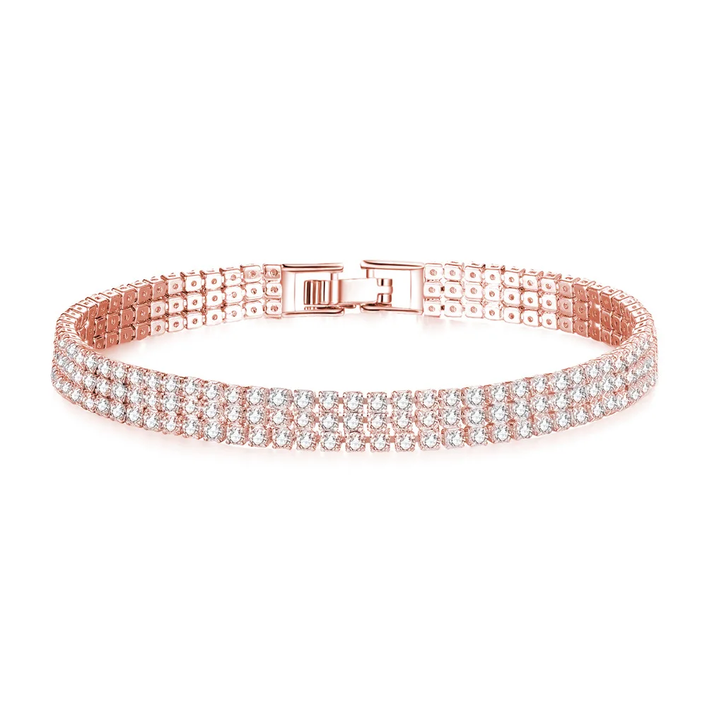 Trendy 2mm 4mm Iced out Dazzling Crystal Diamonds 3 Rows Zircon Tennis Chain Bracelet Birthday Party Gift, Gold, silver, rose gold
Trendy 2mm 4mm Iced out Dazzling Crystal Diamonds 3 Rows Zircon Tennis Chain Bracelet Birthday Party Gift, Gold, silver, rose gold