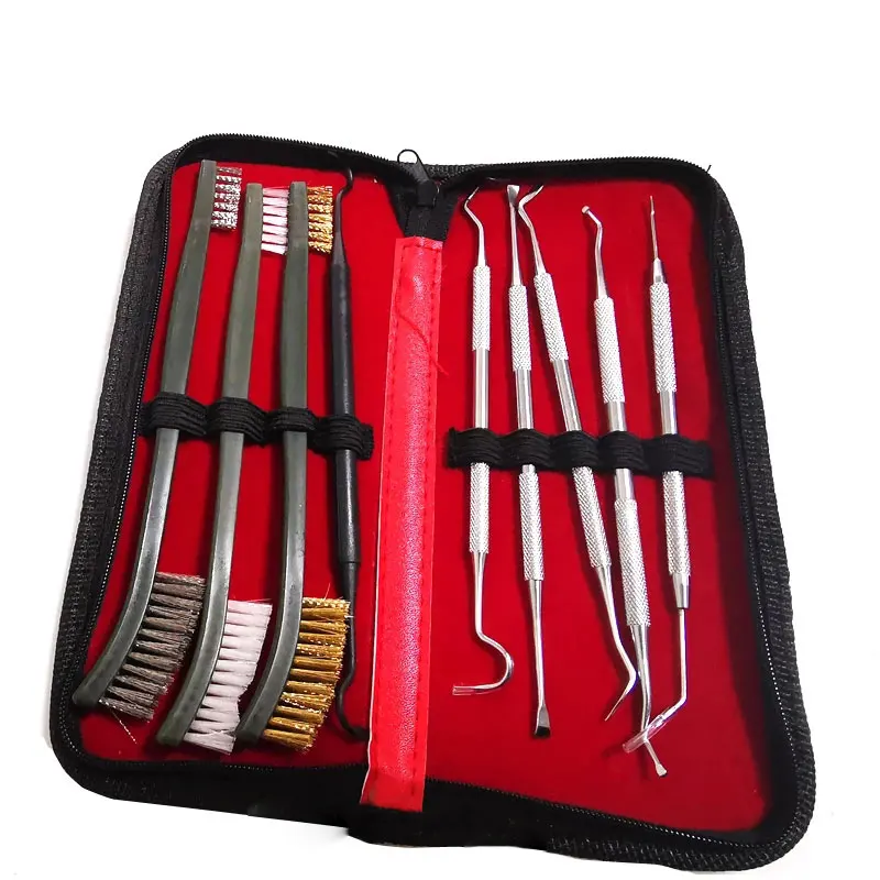Tactical 9-piece gun cleaning kit with dual-head brushed steel nylon pistol. Rifle repair parts
Tactical 9-piece gun cleaning kit with dual-head brushed steel nylon pistol. Rifle repair parts