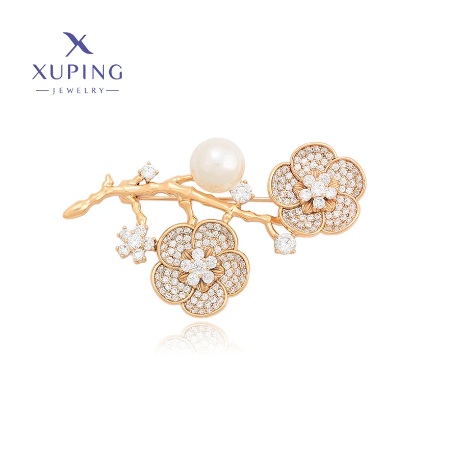 X000016522 xuping jewelry 18K gold color elegant fashion simple brooches women flower crystal pearl brooches
X000016522 xuping jewelry 18K gold color elegant fashion simple brooches women flower crystal pearl brooches
