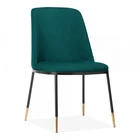 Modern French Antique Wooden Green High Back Dining Chair