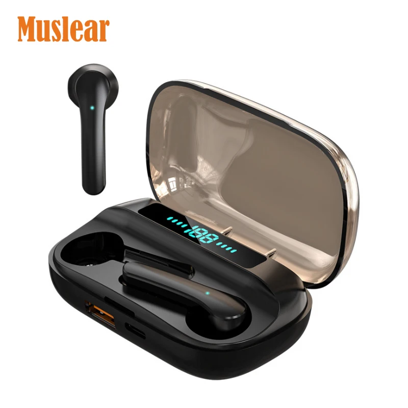2000mah Power Bank Led Digtal Display Touch Control Earbuds Headphone Headset Waterproof Sport TWS Wireless Earphones, Black
2000mah Power Bank Led Digtal Display Touch Control Earbuds Headphone Headset Waterproof Sport TWS Wireless Earphones, Black