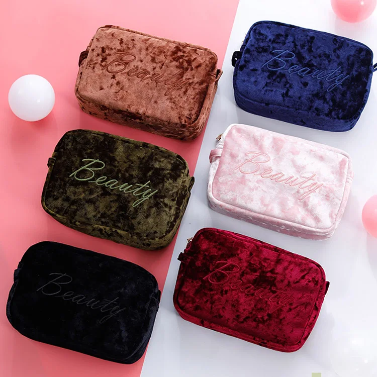 2021 Custom Multicolor Cosmetic Bag Set Women Pink Velvet Beauty Make Up Bags With Personal Logo, Customized
2021 Custom Multicolor Cosmetic Bag Set Women Pink Velvet Beauty Make Up Bags With Personal Logo, Customized