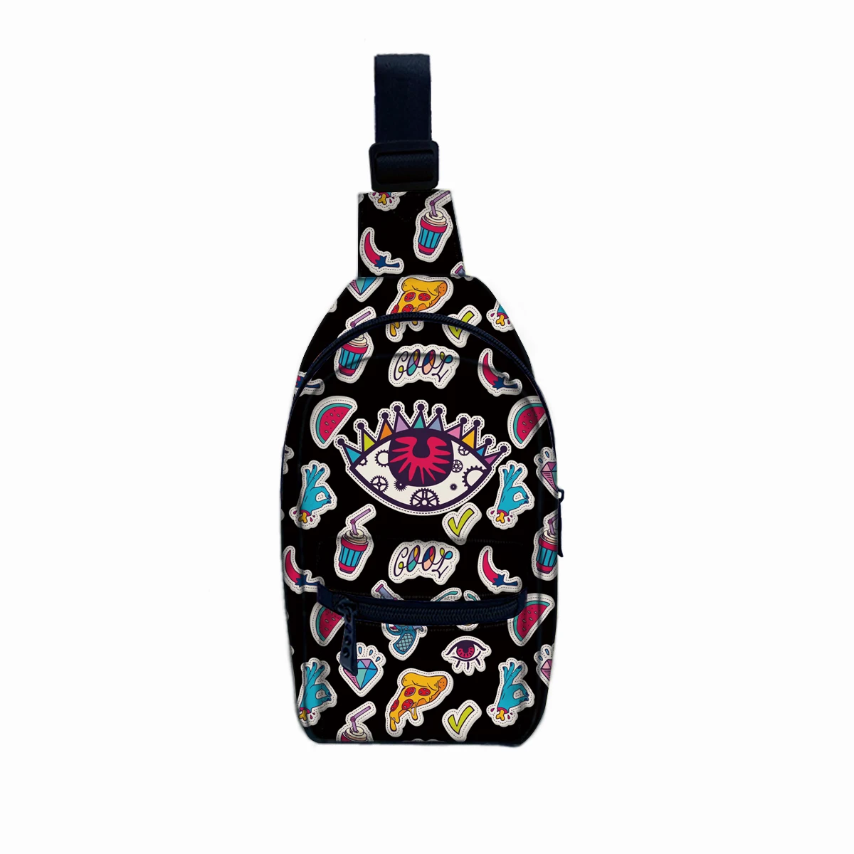 Eye design print crossbody chest bag women convenience for shopping or travel lightweight belt bag ladies bandoleras mujer, Customized
Eye design print crossbody chest bag women convenience for shopping or travel lightweight belt bag ladies bandoleras mujer, Customized