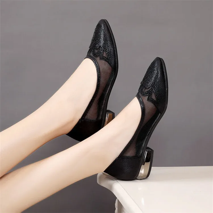 Women's mesh shoes 2021 summer new women's shoes chunky heel work pumps, Black , gold
Women's mesh shoes 2021 summer new women's shoes chunky heel work pumps, Black , gold