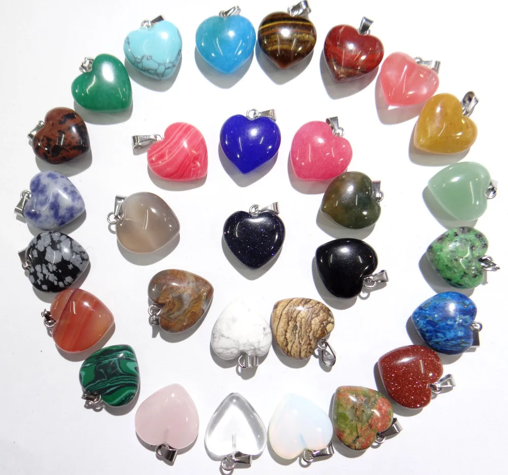 Heart Shaped Stone Pendants Charms Crystal Chakra Beads for DIY Necklace Jewelry Making, Gold, silver
Heart Shaped Stone Pendants Charms Crystal Chakra Beads for DIY Necklace Jewelry Making, Gold, silver