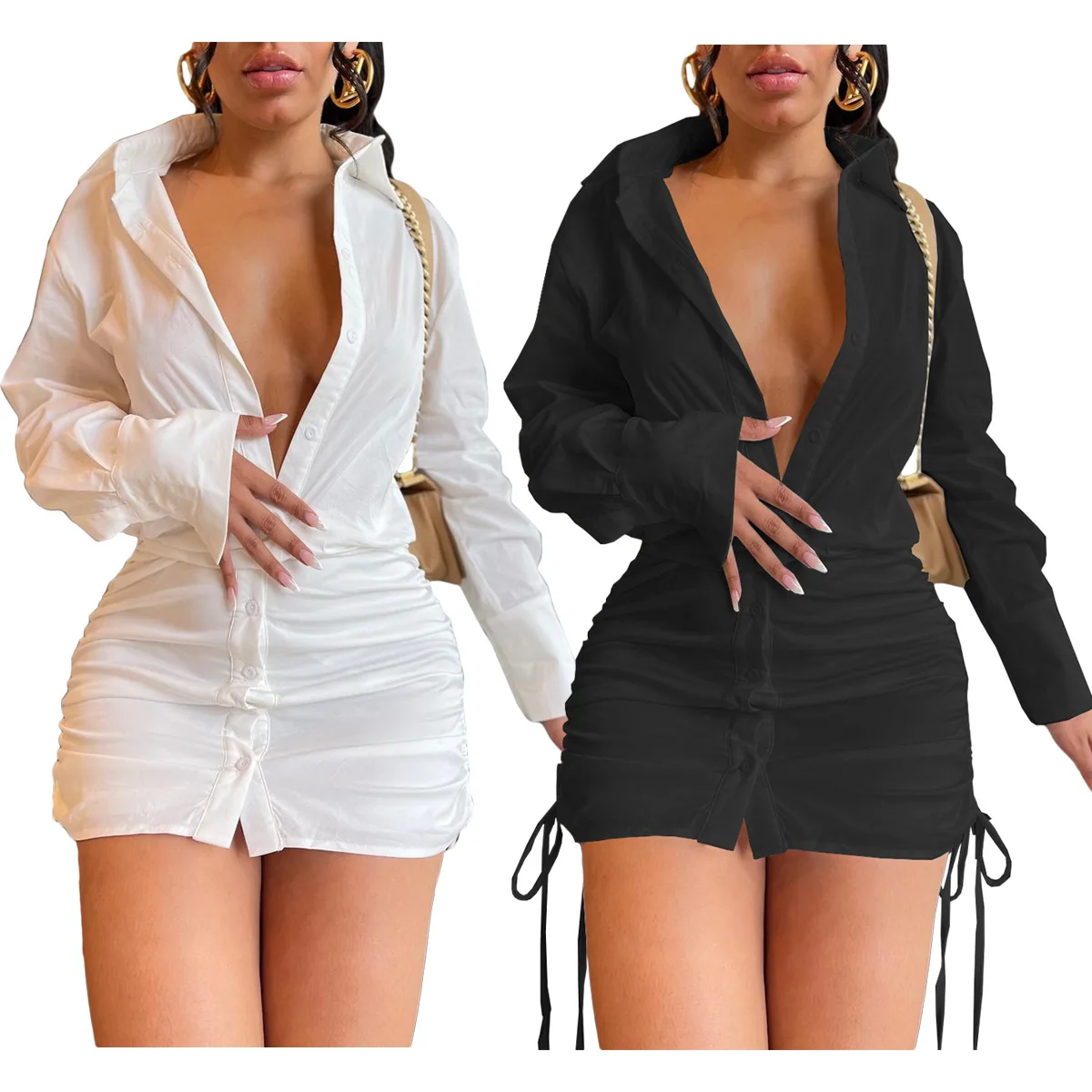 Elegant Outfit Fall Autumn Women Clothing 2021 Turndown Collar Long Sleeve Fitted Dress sexy Ladies Shirt Pleated Dresses, As picture or customized make
Elegant Outfit Fall Autumn Women Clothing 2021 Turndown Collar Long Sleeve Fitted Dress sexy Ladies Shirt Pleated Dresses, As picture or customized make