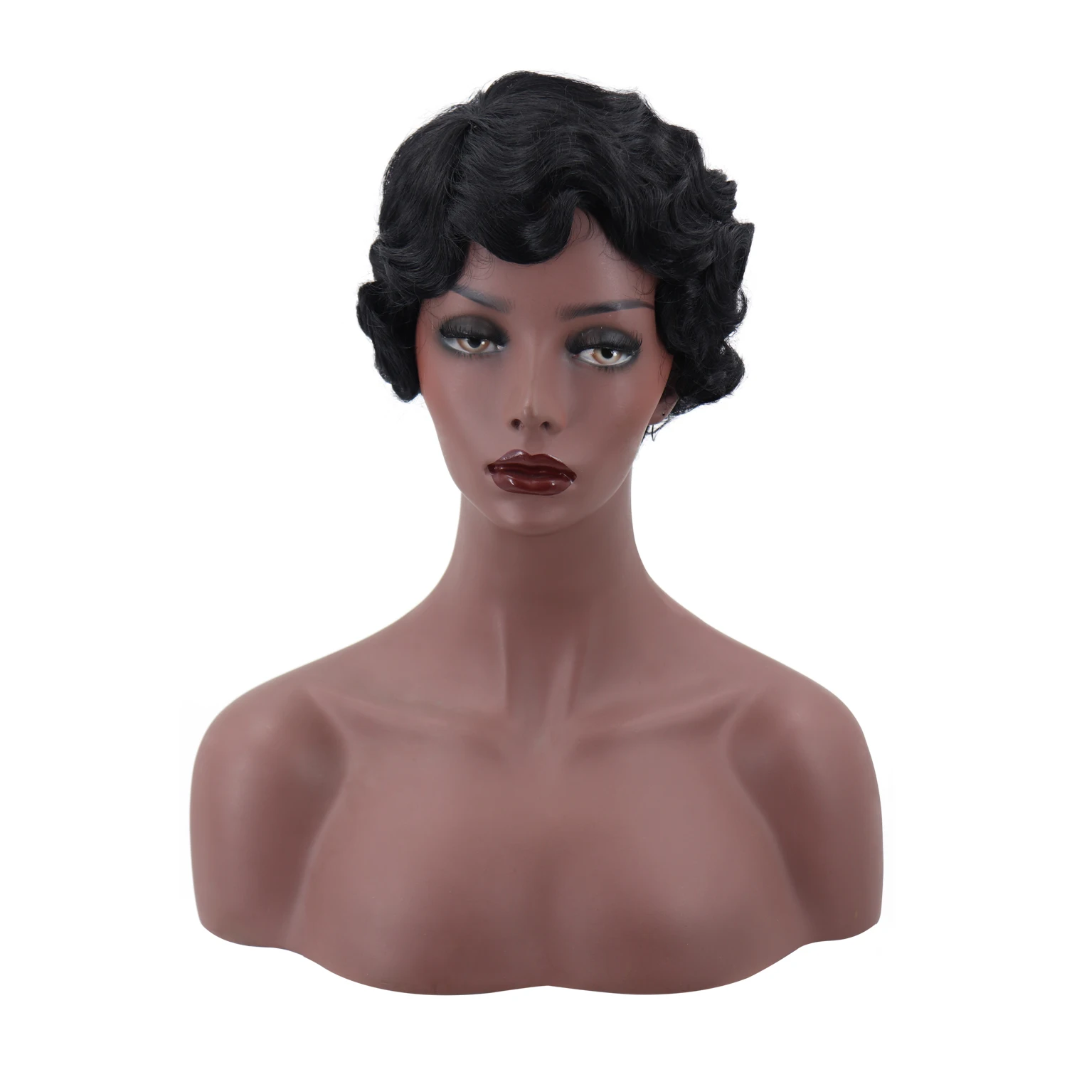 European American Synthetic Black Finger Wave Hair Wigs Synthetic Short Rose Net Wigs
European American Synthetic Black Finger Wave Hair Wigs Synthetic Short Rose Net Wigs