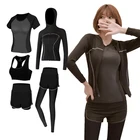 Women's Sports Suits 5 Pieces Yoga Set Sports Wear Activewear Girl Sexy Sport Suit Fitness Clothing Sets