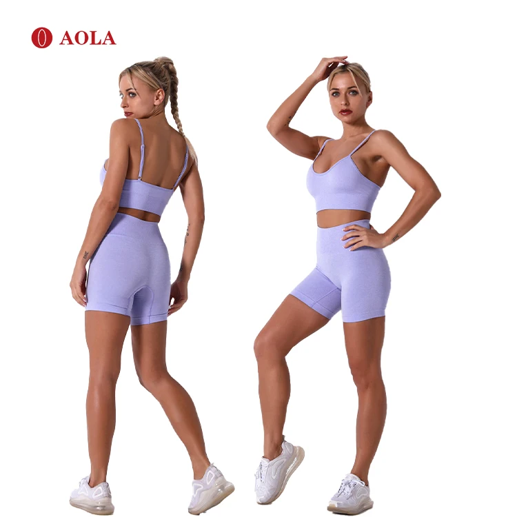 AOLA 2021 Hot sale custom logo women nylon gym wear fitness seamless sport yoga sets, Pictures shows
AOLA 2021 Hot sale custom logo women nylon gym wear fitness seamless sport yoga sets, Pictures shows