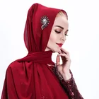 Scarf Scarf Hijab 2021 Spring Arab New Styles Diamond Wholesale Hijabs Scarf Women Hijab Chiffon
