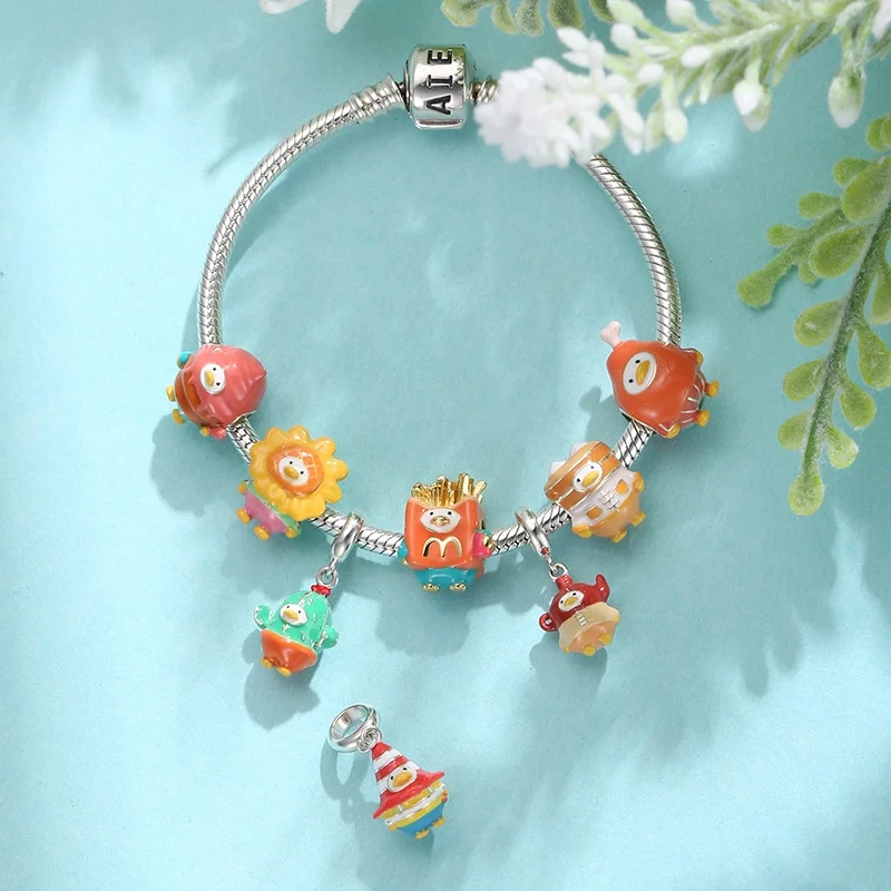 Real 925 sterling silver Role-play Charms Cute Chicken Dresses Cactus Sunflower Beads Pendant Fit Original DIY women Bracelet
Real 925 sterling silver Role-play Charms Cute Chicken Dresses Cactus Sunflower Beads Pendant Fit Original DIY women Bracelet