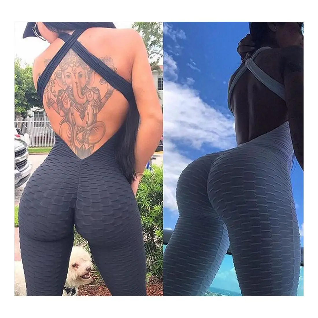 Yoga Pants Hot New Sexy One-Piece Yoga Pants One-Piece Fitness Hips Hips Jumpsuit 8 Colors