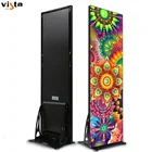 Ultra slim indoor p2.5 wireless remote control portable advertising led display digital poster with foldable stand