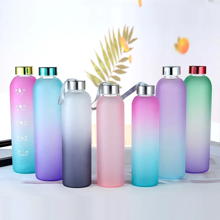 portable tea drinking single wall bamboo lid glass water bottle with gradation colors
portable tea drinking single wall bamboo lid glass water bottle with gradation colors