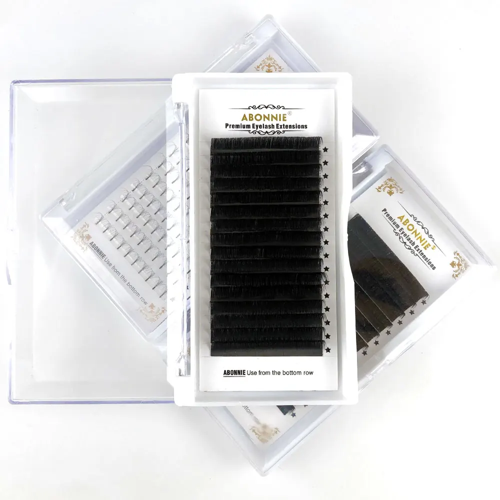 Abonnie matte black 7 - 25 mm B C D curl eyelash extension 20mm supplies private label individual eyelash extension manufacture
Abonnie matte black 7 - 25 mm B C D curl eyelash extension 20mm supplies private label individual eyelash extension manufacture