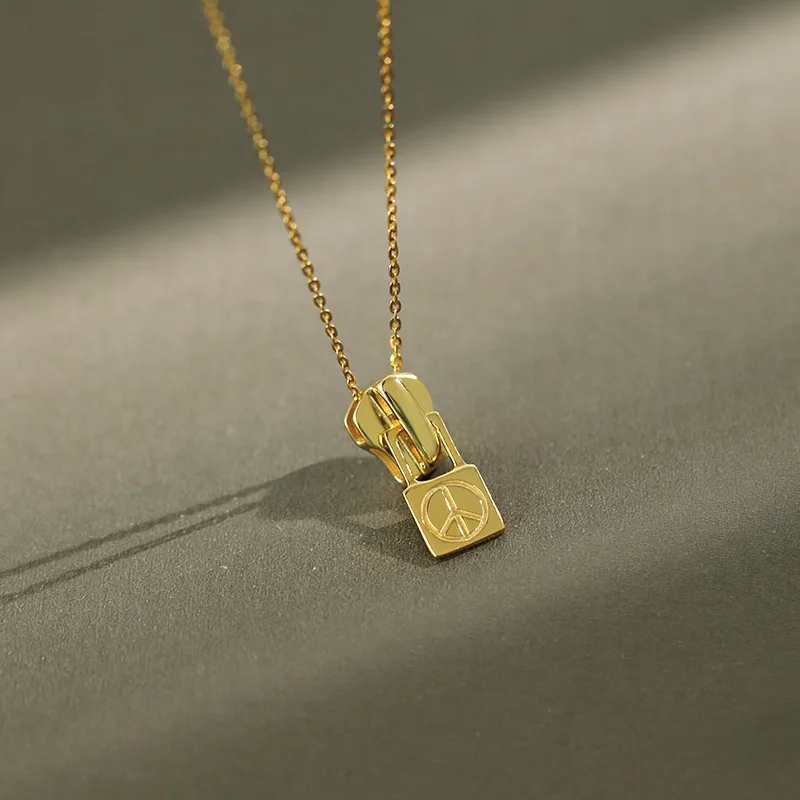 new fashion necklace jewelry 925 sterling silver zipper pendant necklace gold plated chain necklace jewelry for women
new fashion necklace jewelry 925 sterling silver zipper pendant necklace gold plated chain necklace jewelry for women