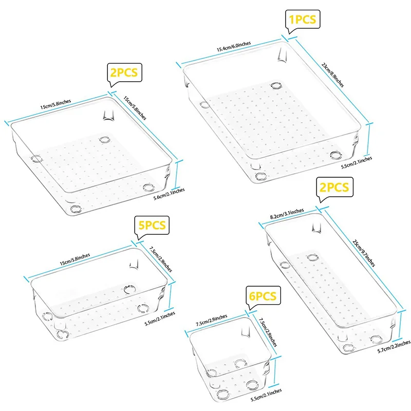 Factory Wholesale 16 pcs transparent drawer storage transparent storage box supply plastic
Factory Wholesale 16 pcs transparent drawer storage transparent storage box supply plastic